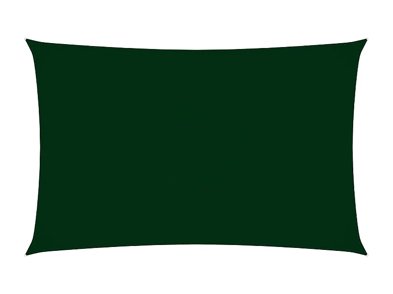 Voile de parasol tissu oxford rectangulaire 3x6 m vert foncé