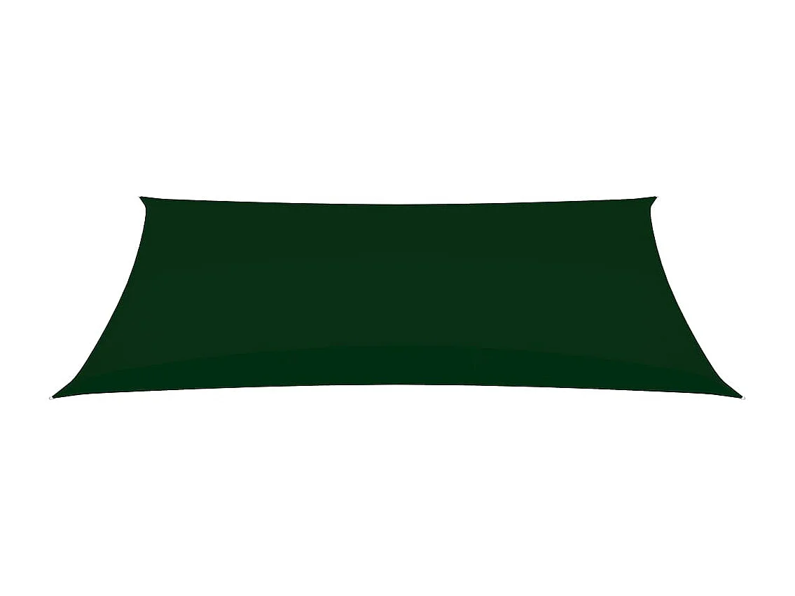 Voile de parasol tissu oxford rectangulaire 3x6 m vert foncé