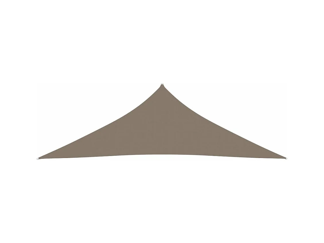 Voile de parasol tissu oxford triangulaire 3,5x3,5x4,9 m taupe