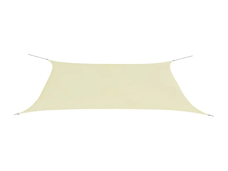 Vela parasol rectangular tela Oxford 4x6 m crema