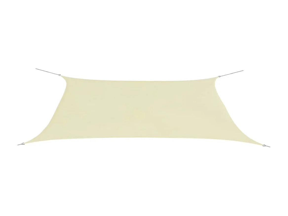 Vela parasol rectangular tela Oxford 4x6 m crema