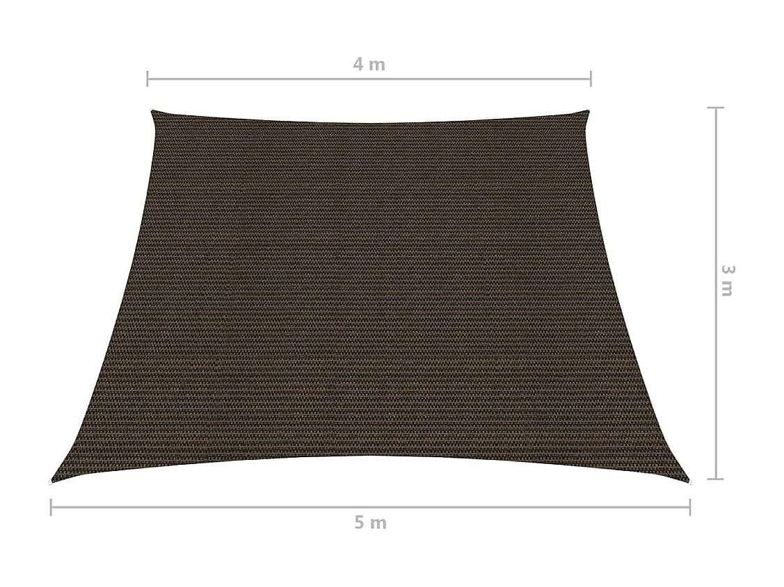 Voile d'ombrage 160 g/m² Marron 4/5x3 m PEHD