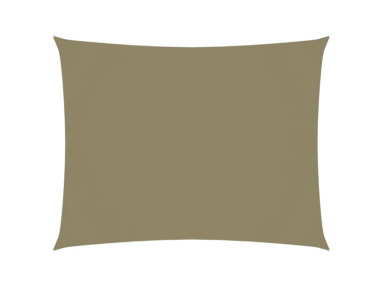 Voile de parasol tissu oxford rectangulaire 3x4 m beige