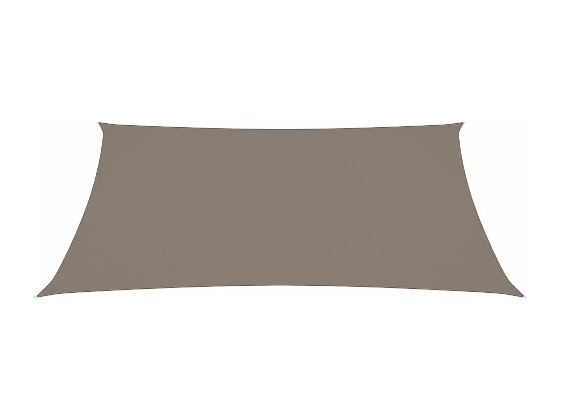 Voile de parasol tissu oxford rectangulaire 6x8 m taupe
