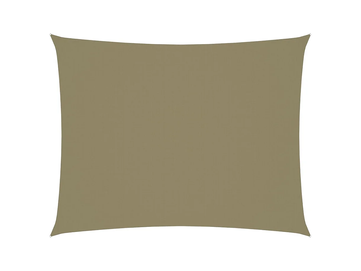Voile de parasol tissu oxford rectangulaire 6x8 m beige