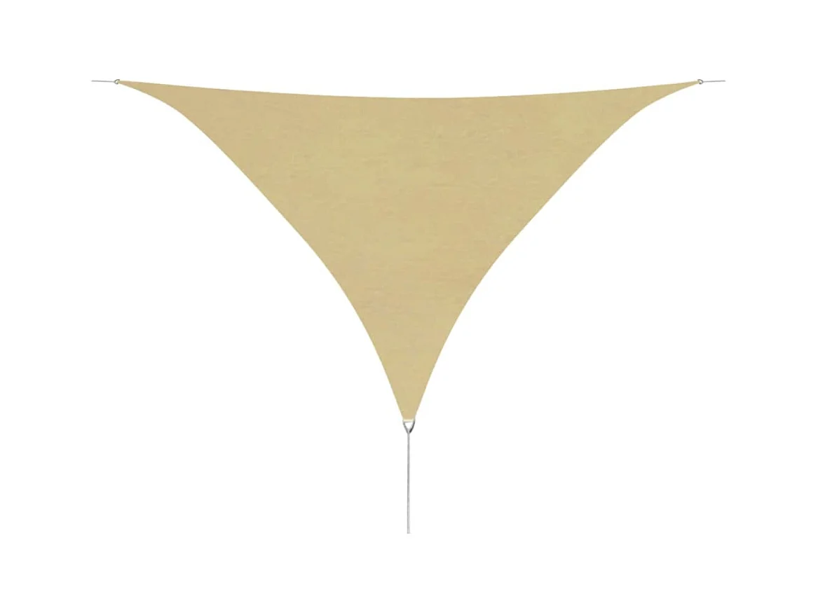 Parasolzeil driehoekig oxford stof 3,6x3,6x3,6m beige