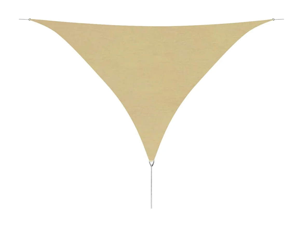 Parasolzeil driehoekig oxford stof 3,6x3,6x3,6m beige