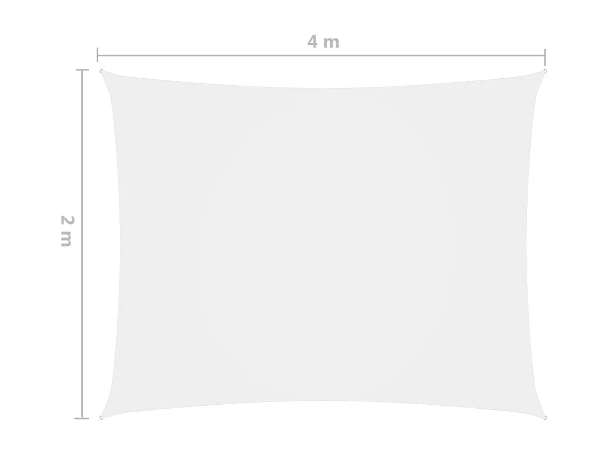 Sonnenschirmsegel rechteckiger Oxfordstoff 2x4 m weiß
