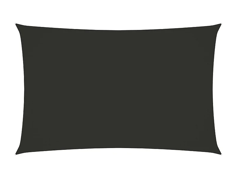 Voile de parasol tissu oxford rectangulaire 2x5 m anthracite