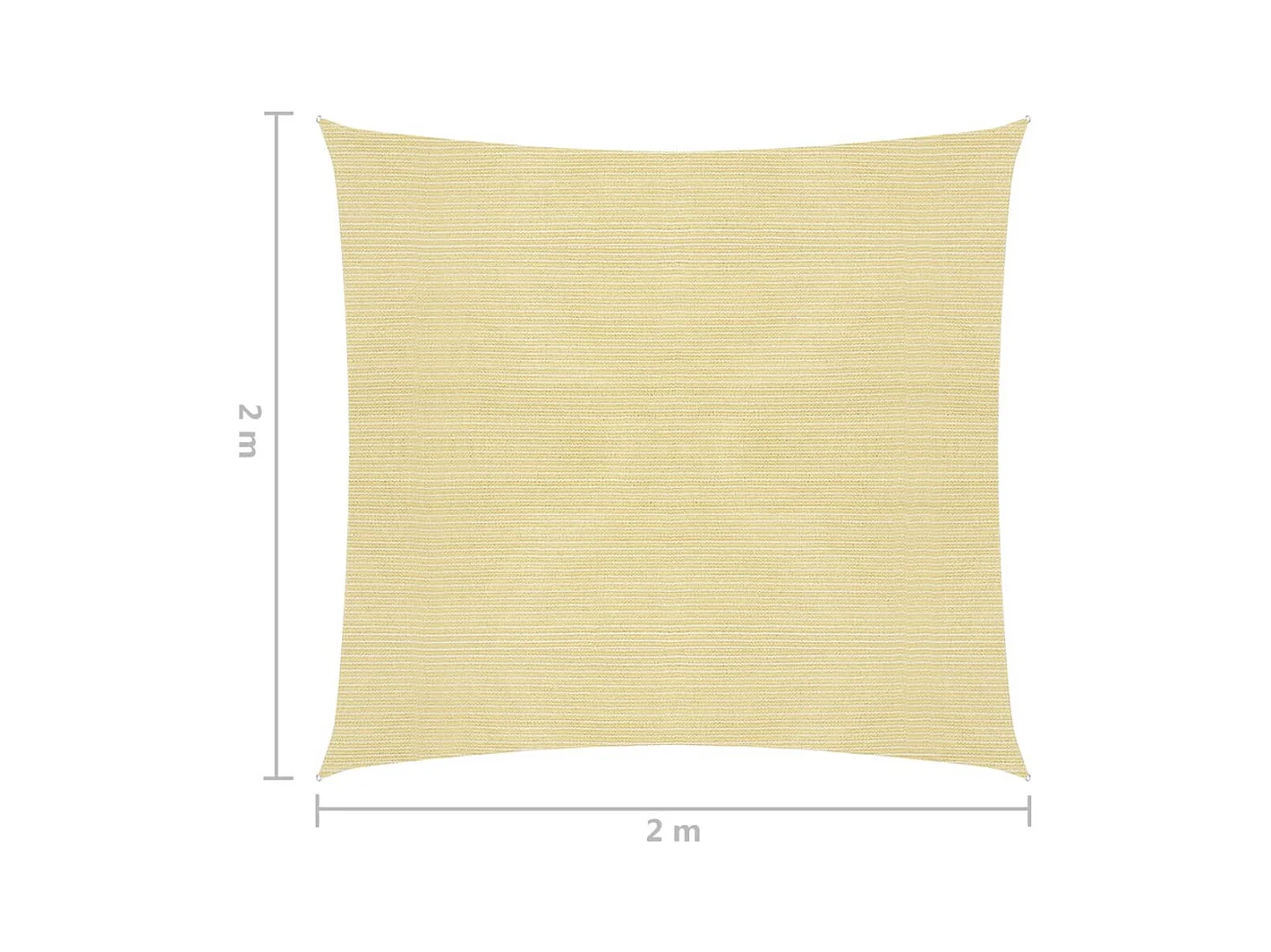 Voile de parasol PEHD Carré 2 x 2 m Beige