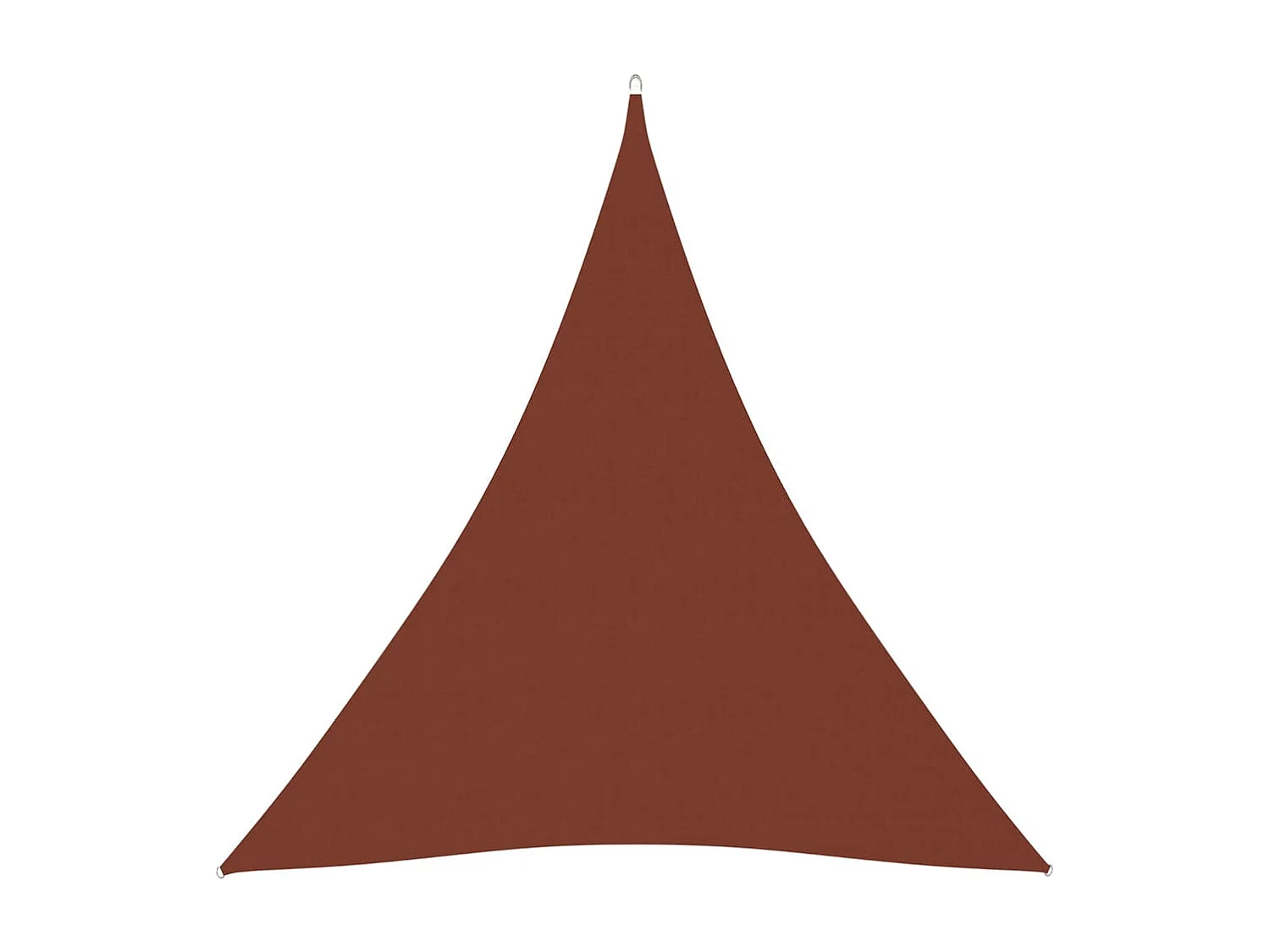 Vela parasole triangolare in tessuto oxford 4x4x4 mt terracotta