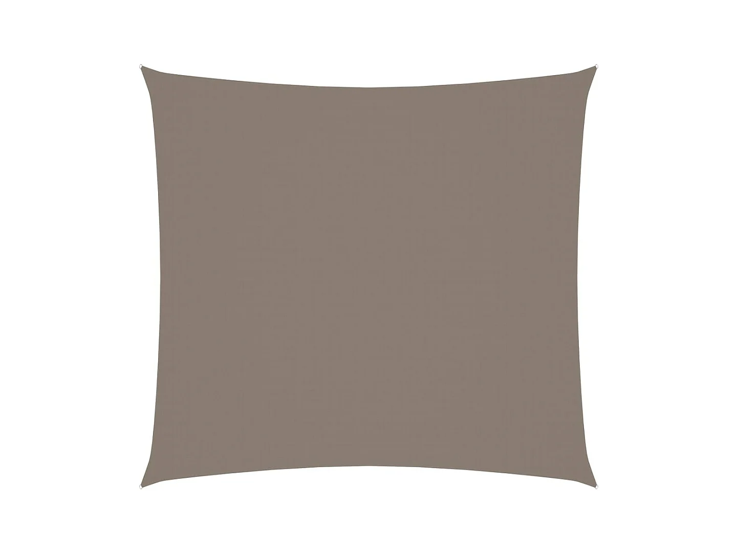 Voile de parasol tissu oxford carré 4x4 m taupe