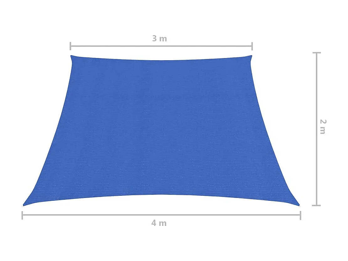 Voile d'ombrage 160 g/m² Bleu 3/4x2 m PEHD
