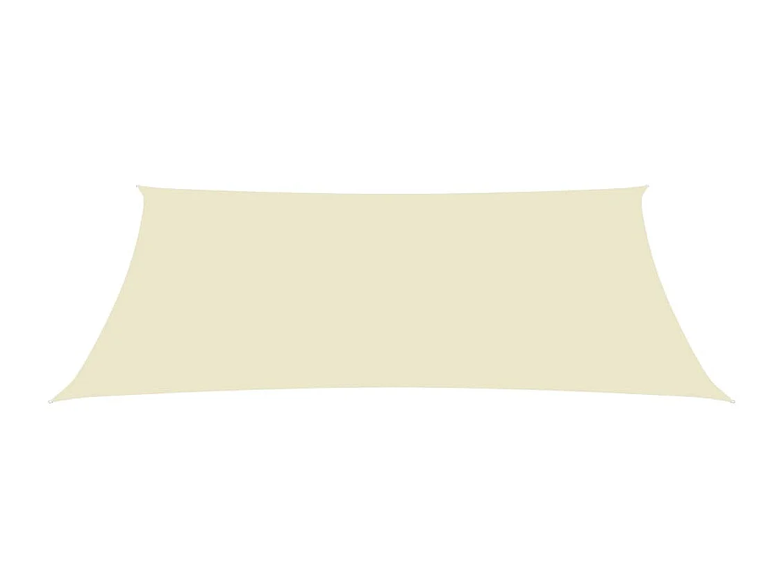 Voile de parasol tissu oxford rectangulaire 2,5x4 m crème