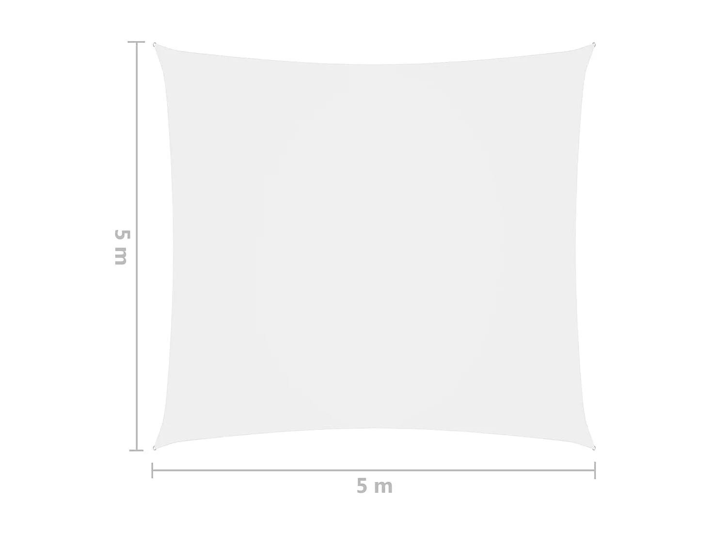 Parasolzeil Vierkant Oxford stof 5x5 m Wit