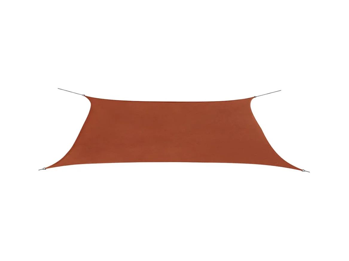 Vela parasol rectangular tela oxford 4x6 m terracota