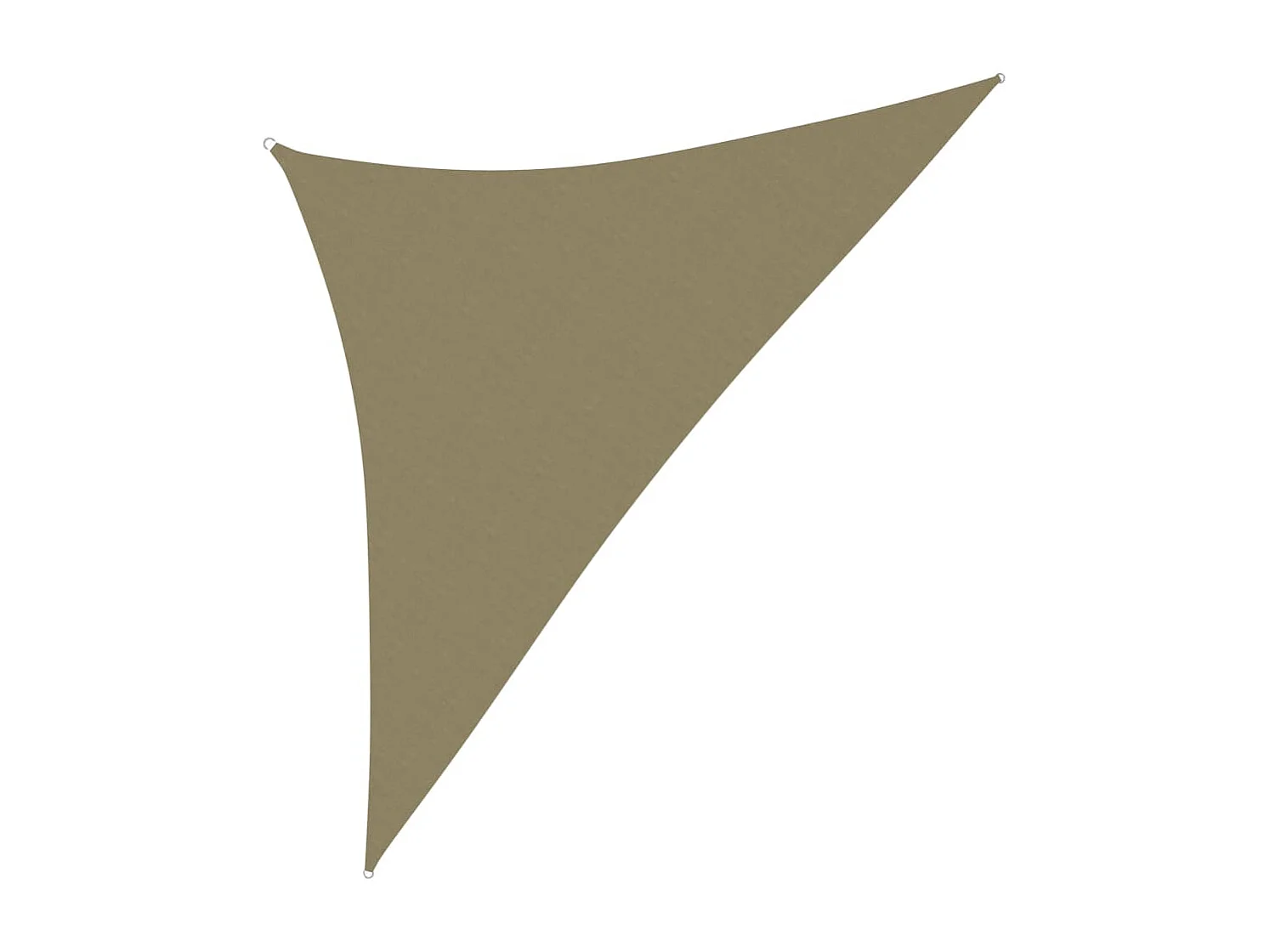 Parasolzeil driehoekig oxford stof 3,5x3,5x4,9m beige