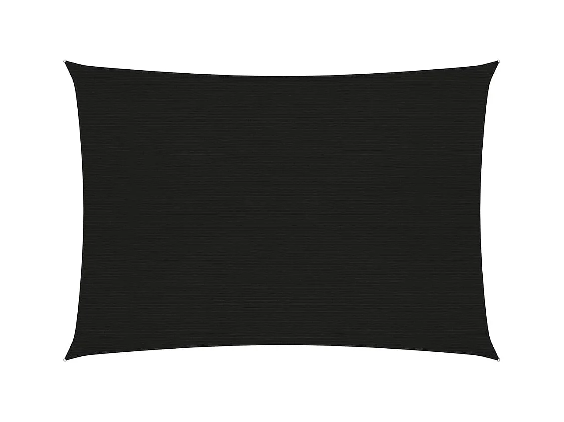 Schaduwdoek 160 g/m² Zwart 3x4,5 m HDPE