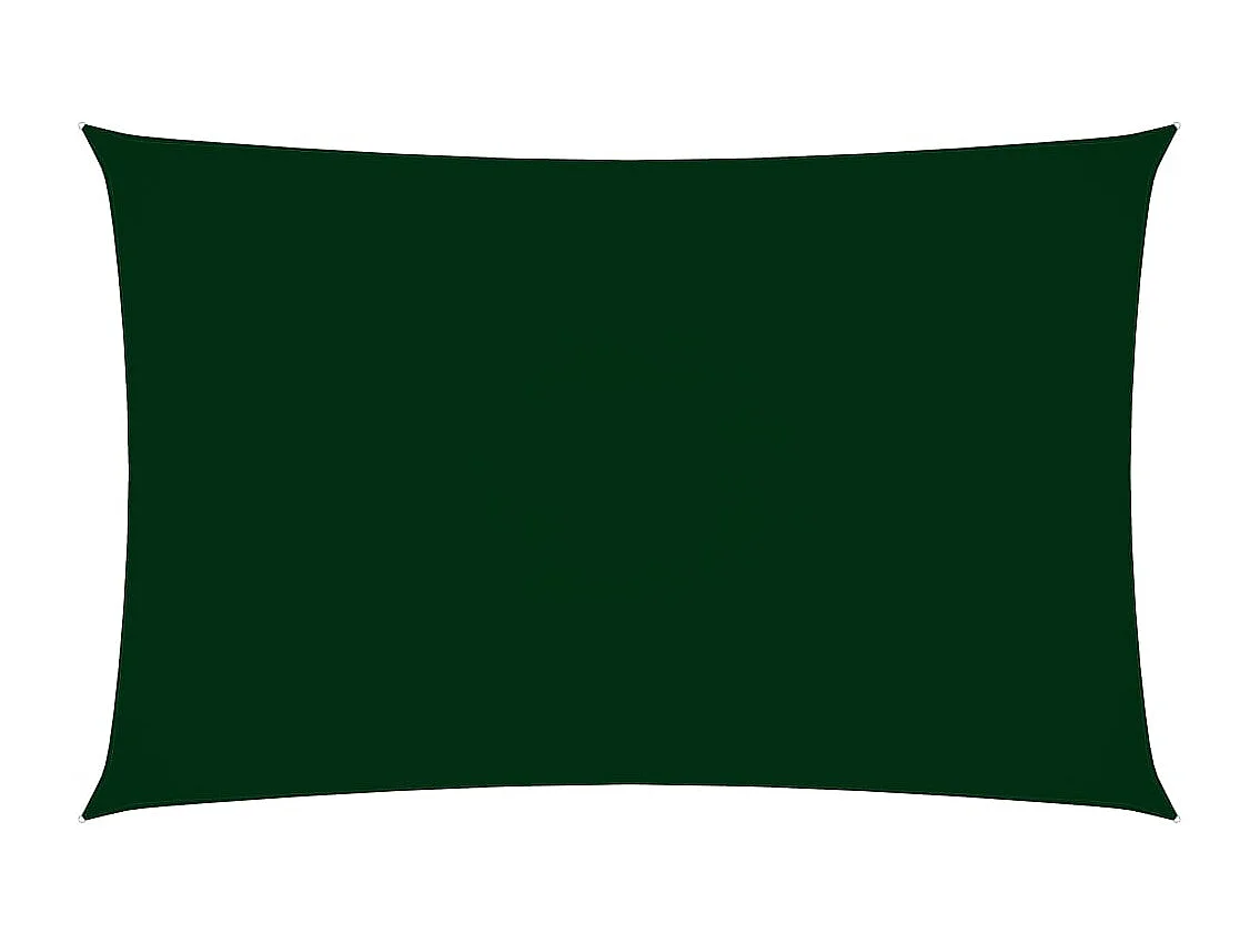 Voile de parasol tissu oxford rectangulaire 2x5 m vert foncé