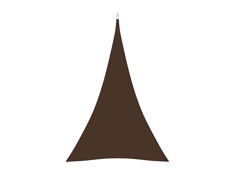 Vela parasole triangolare in tessuto oxford 4x5x5 mt marrone