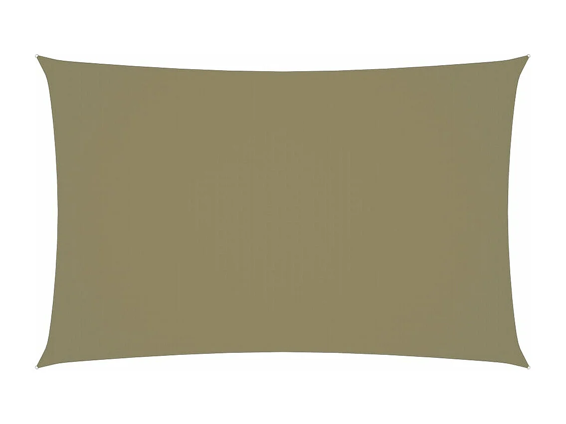 Voile de parasol tissu oxford rectangulaire 4x7 m beige