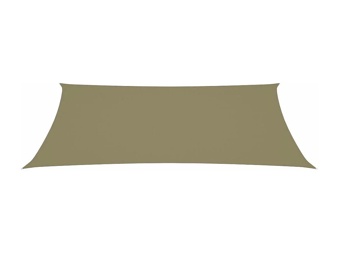 Voile de parasol tissu oxford rectangulaire 4x7 m beige