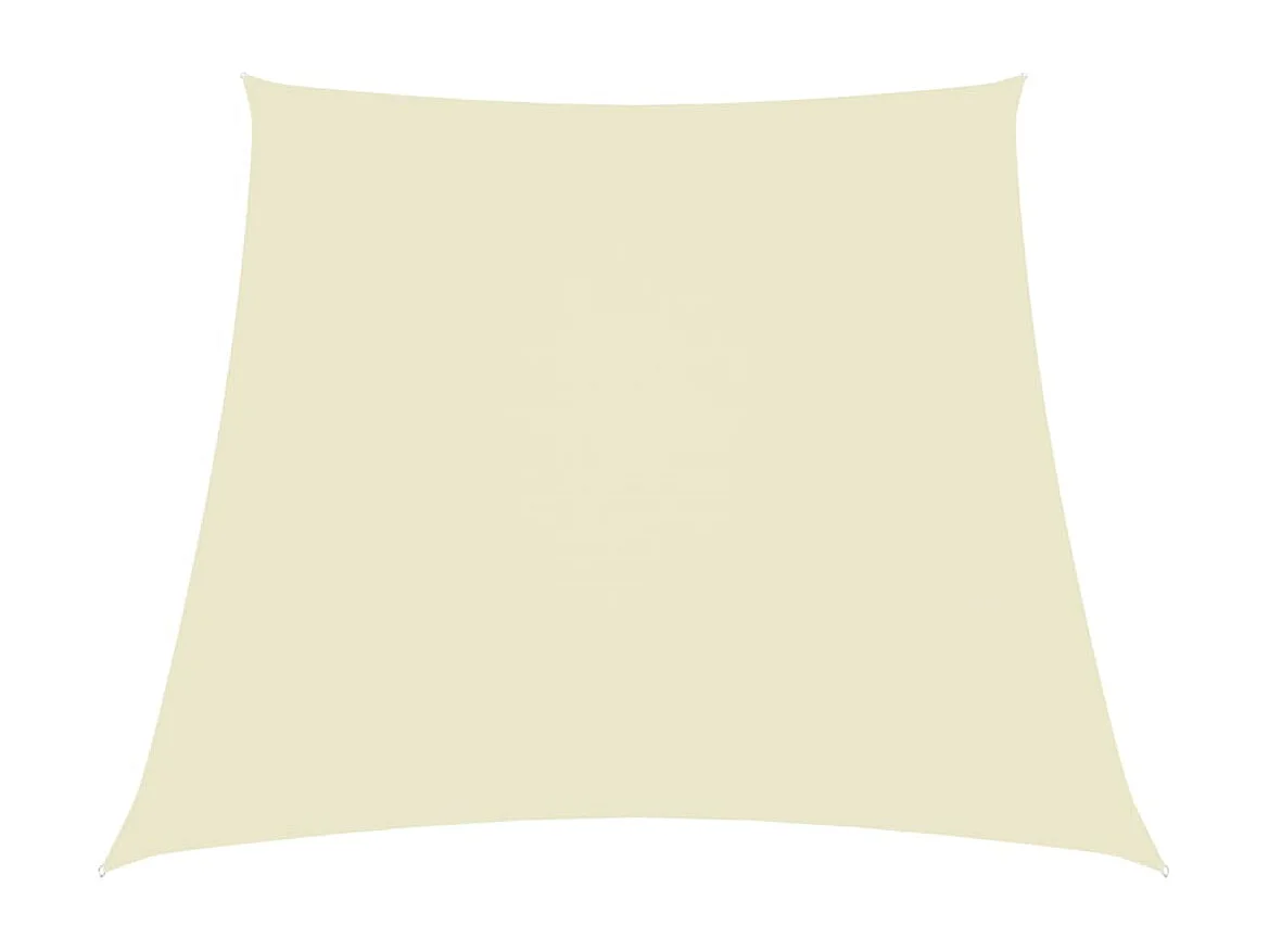 Voile de parasol Tissu Oxford trapèze 3/5x4 m Crème