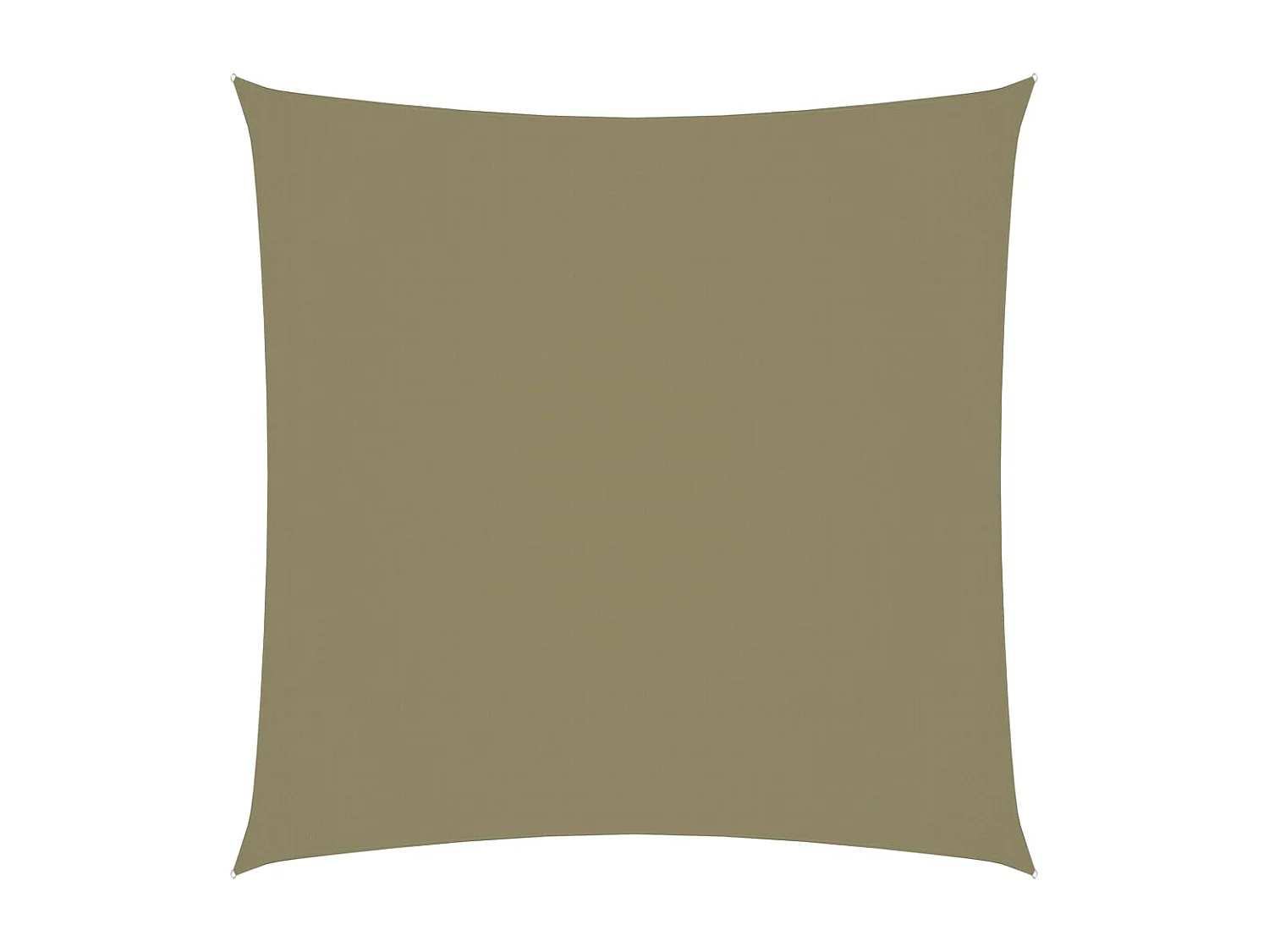 Voile de parasol tissu oxford carré 7x7 m beige