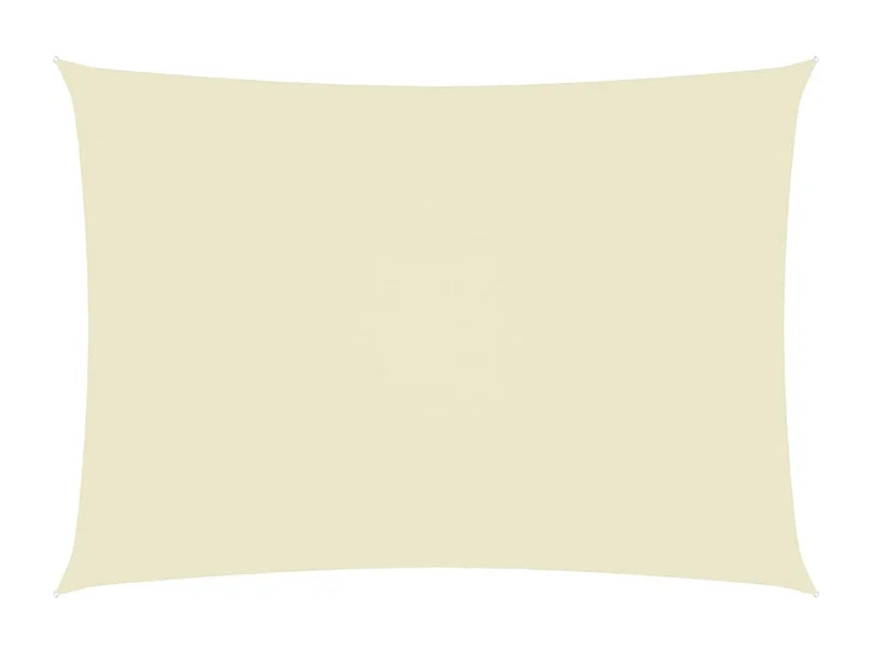 Voile de parasol tissu oxford rectangulaire 2,5x5 m crème