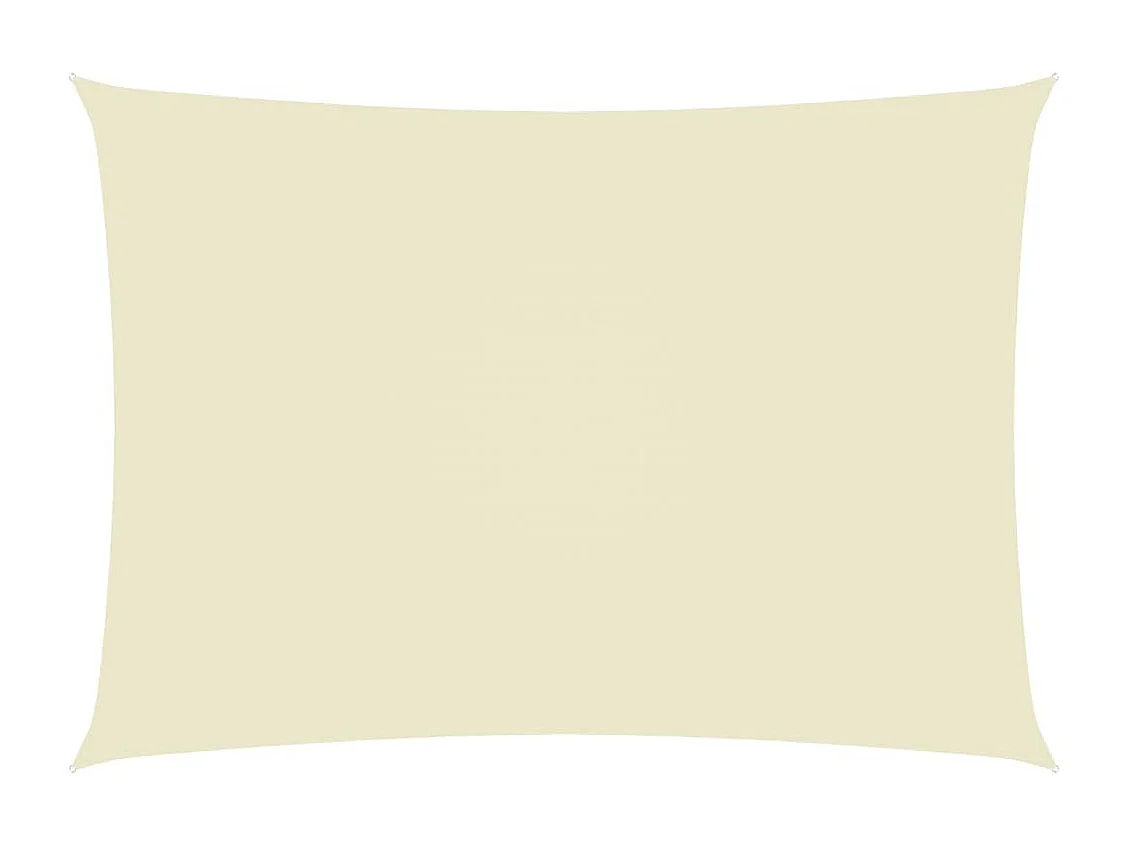 Voile de parasol tissu oxford rectangulaire 2,5x5 m crème