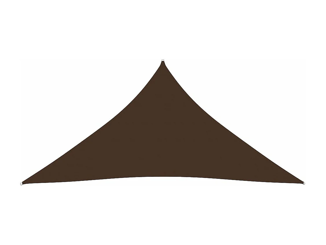 Guarda-sol vela triangular tecido oxford 5x5x5 m marrom