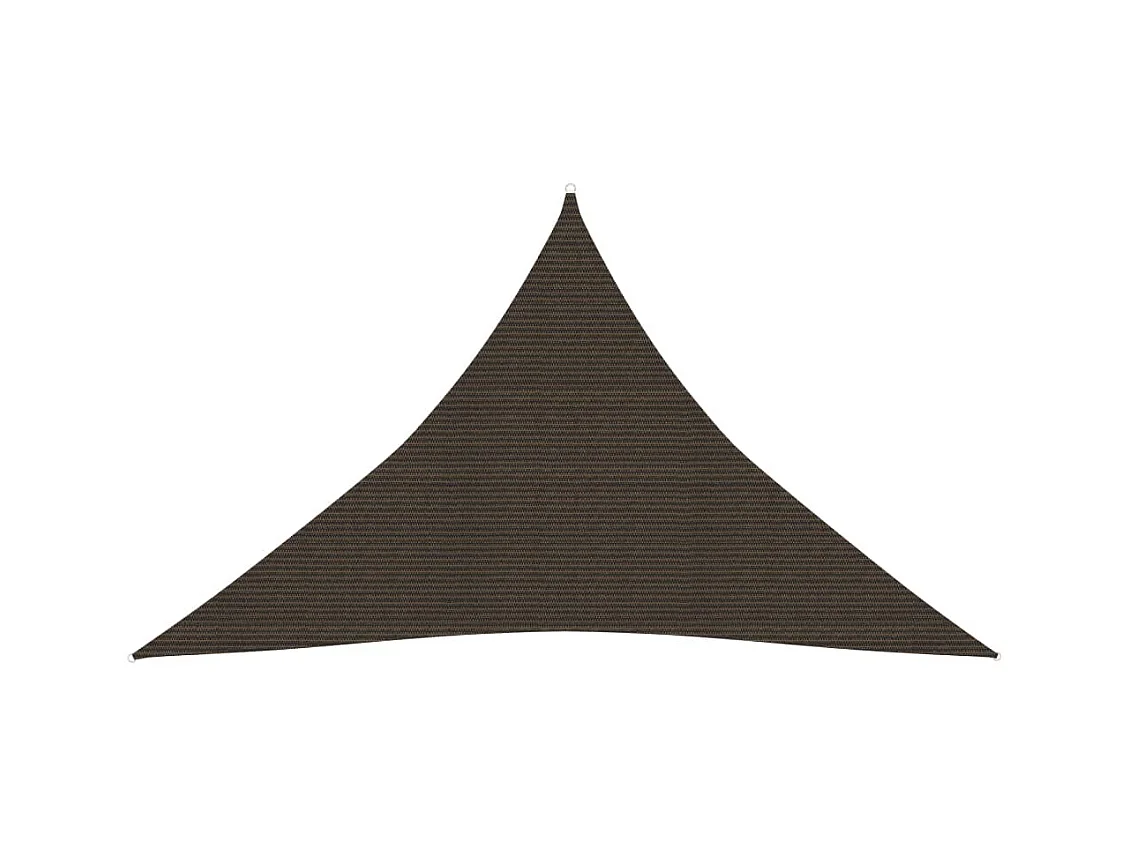 Voile d'ombrage 160 g/m² Marron 2,5x2,5x3,5 m PEHD