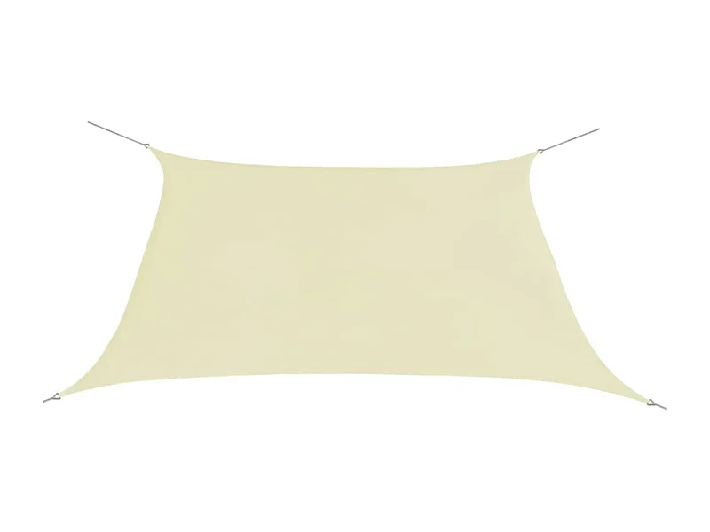 Voile de parasol tissu oxford carré 2x2 m crème