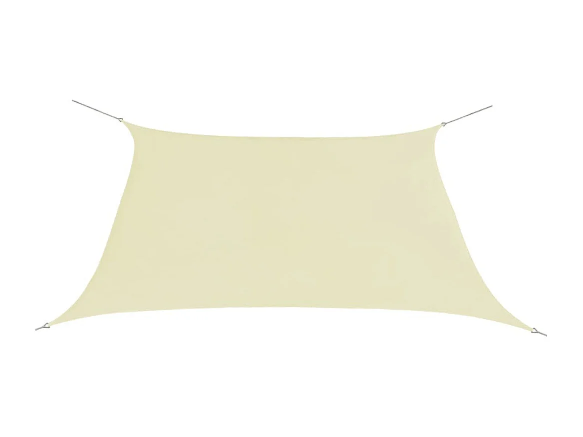 Voile de parasol tissu oxford carré 2x2 m crème