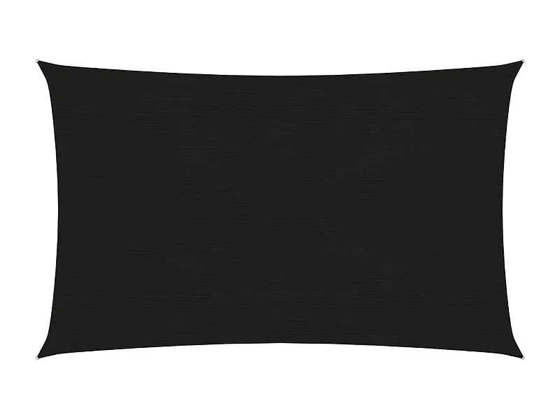 Voile d'ombrage 160 g/m² Noir 2x4,5 m PEHD