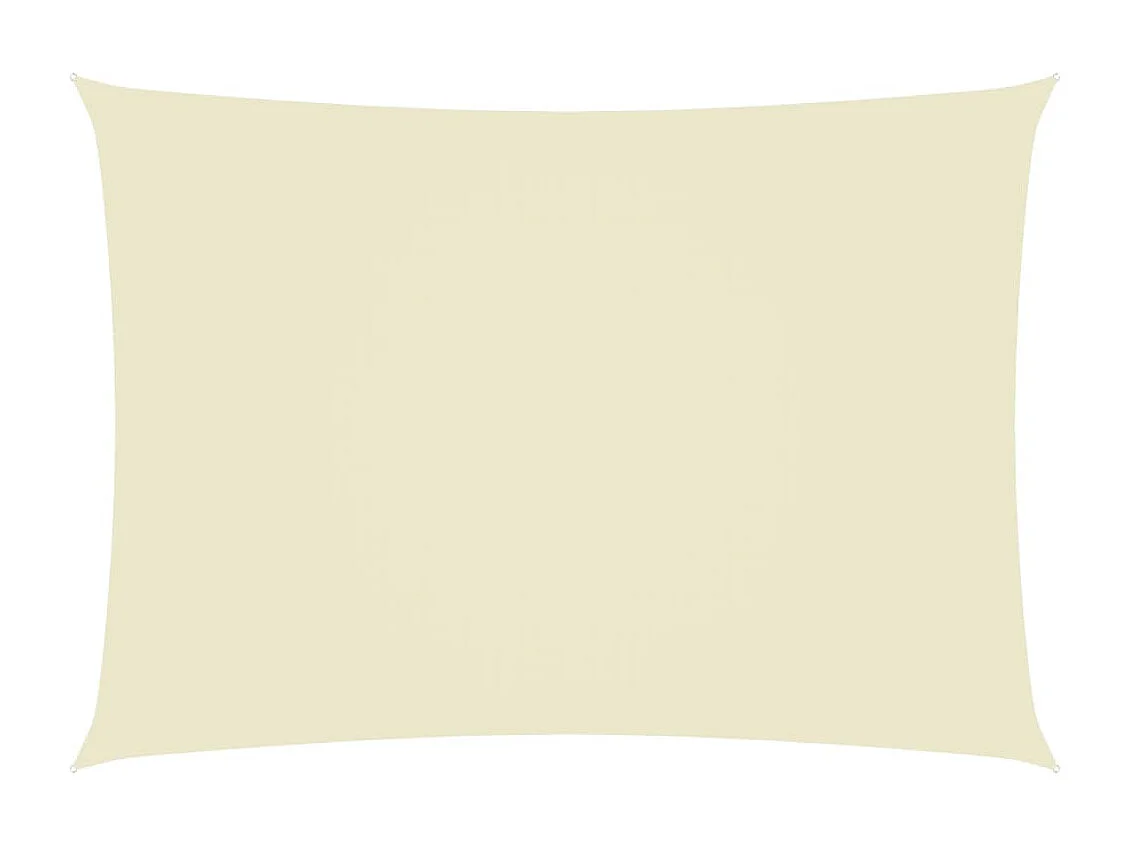 Voile de parasol tissu oxford rectangulaire 3,5x5 m crème