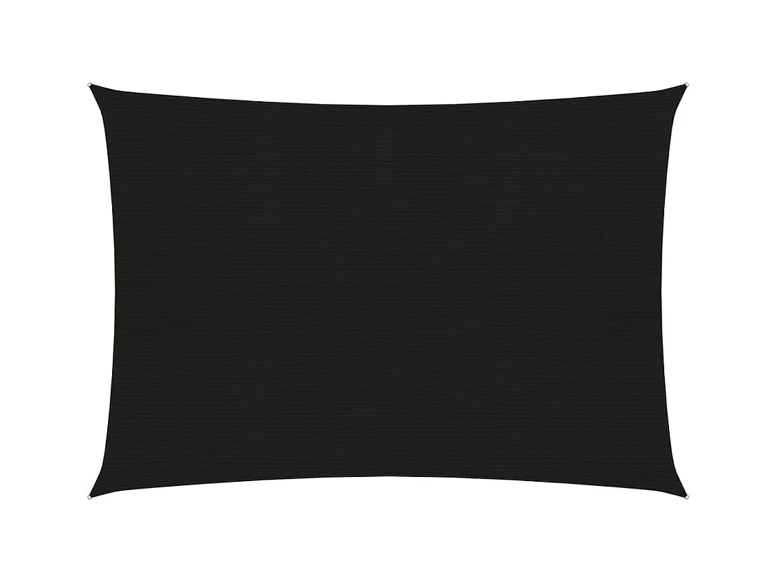 Voile d'ombrage 160 g/m² Noir 2,5x3,5 m PEHD
