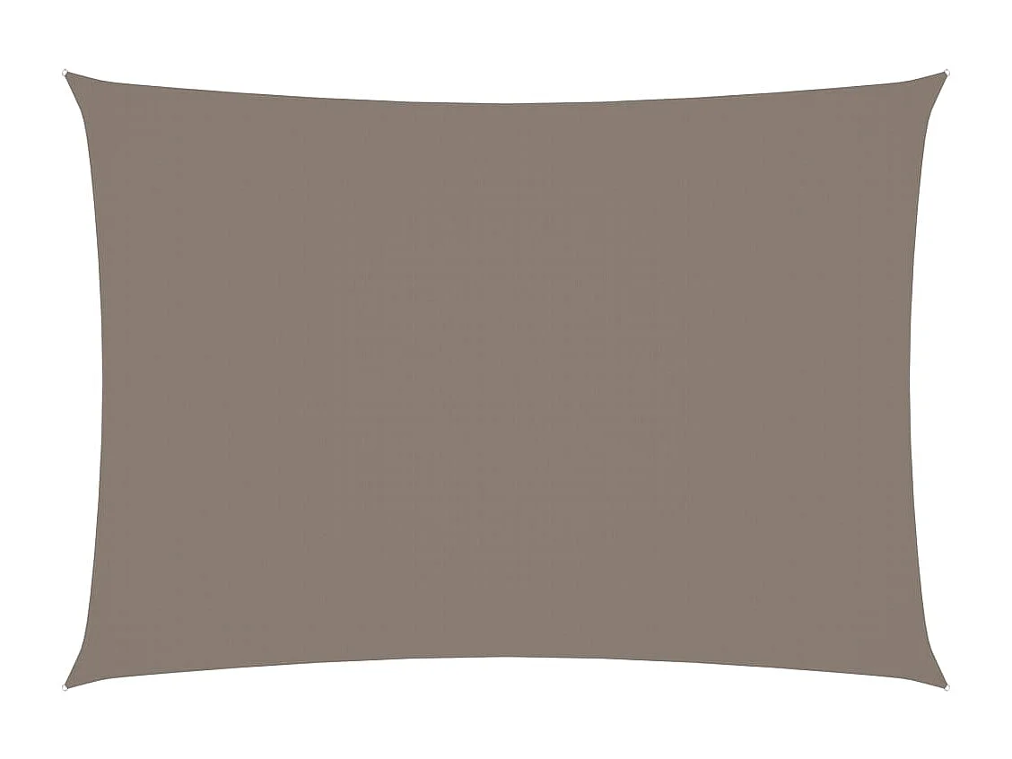 Voile de parasol tissu oxford rectangulaire 3,5x5 m taupe