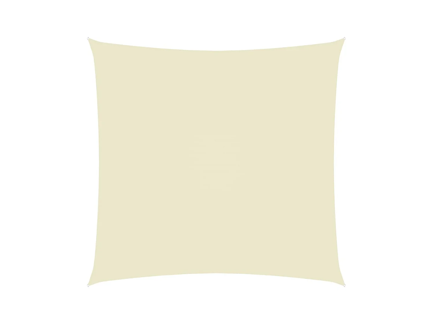 Voile de parasol tissu oxford carré 4,5x4,5 m crème