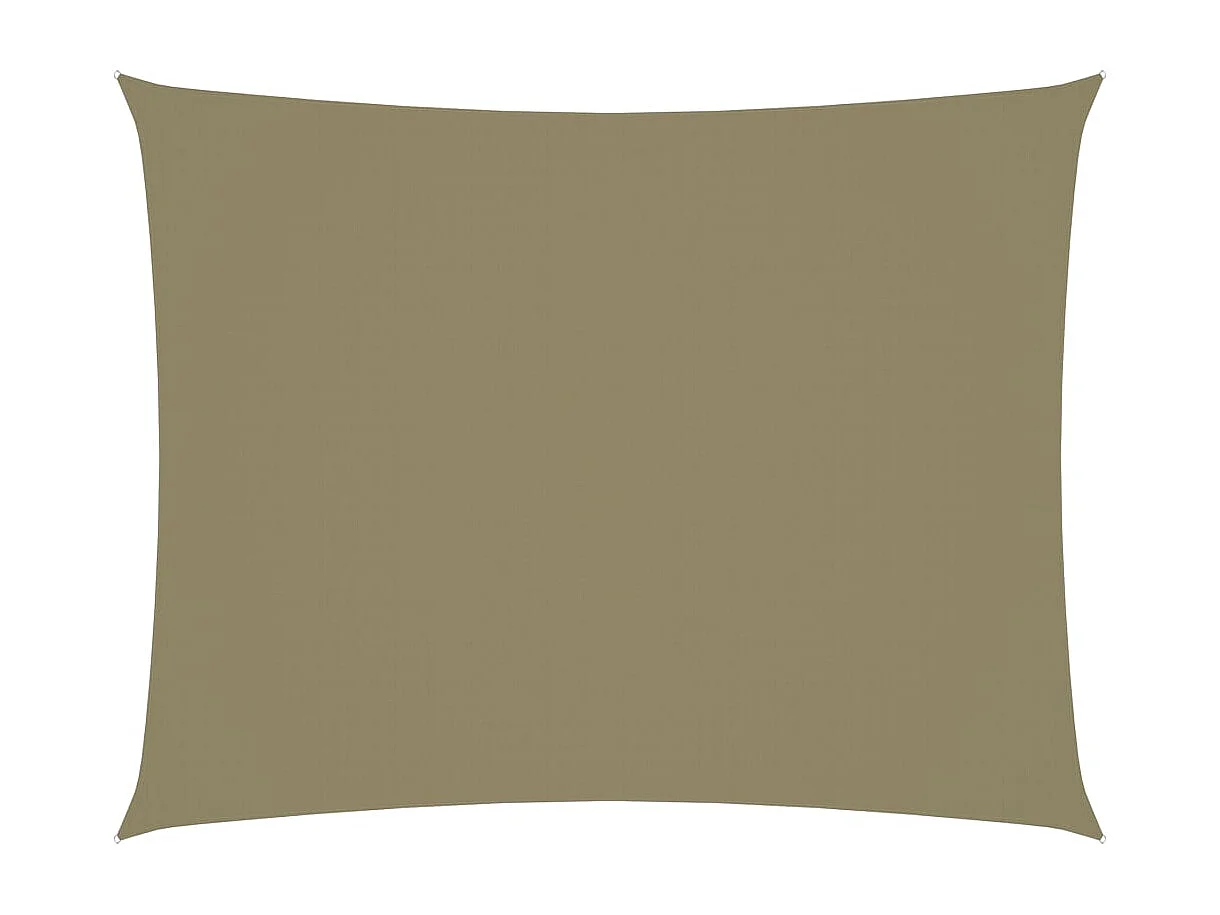 Voile de parasol tissu oxford rectangulaire 2x3 m beige