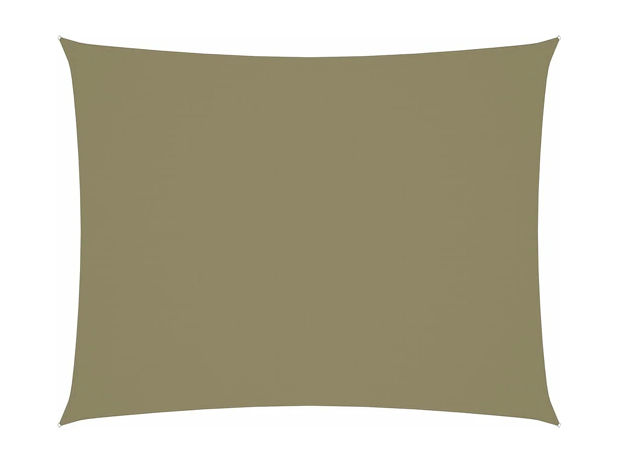Voile de parasol tissu oxford rectangulaire 5x6 m beige