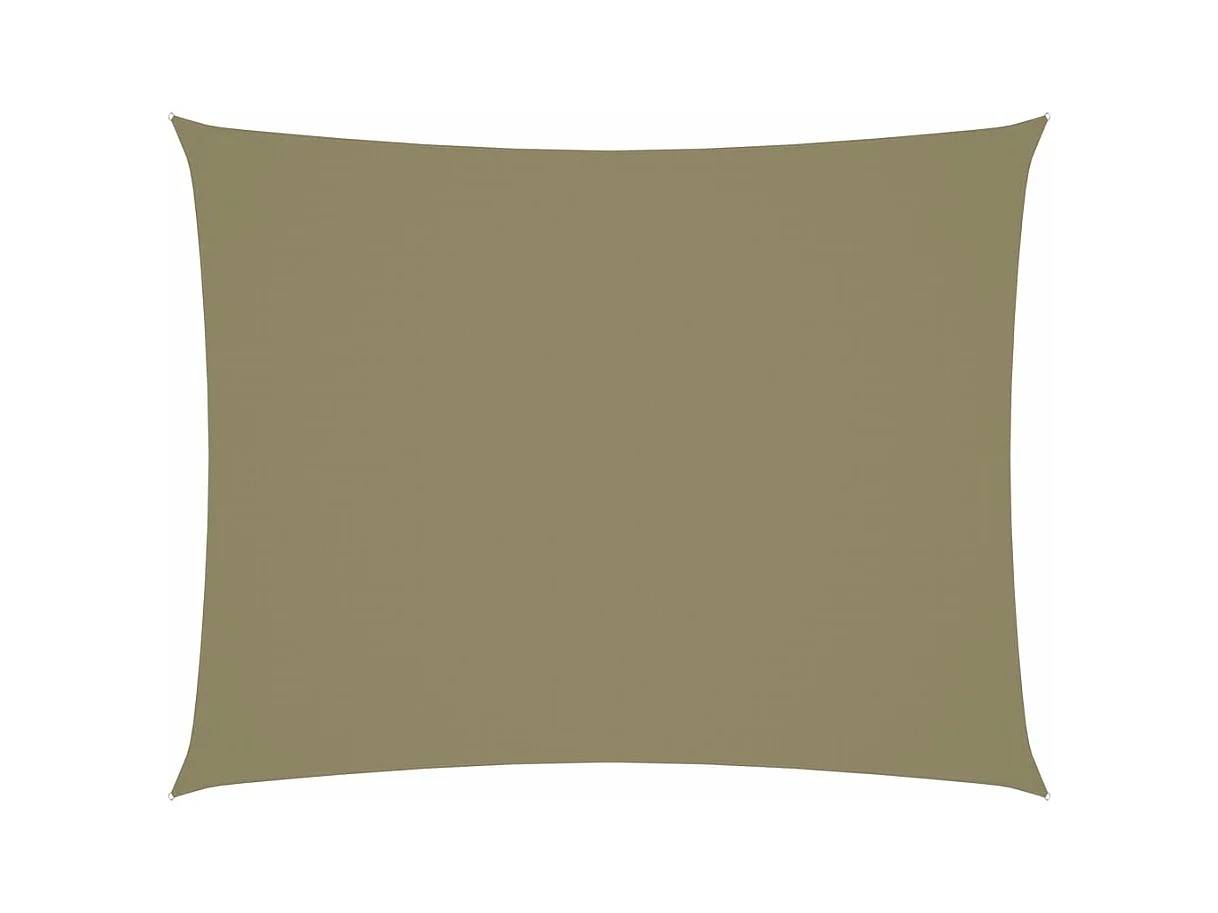 Voile de parasol tissu oxford rectangulaire 5x6 m beige