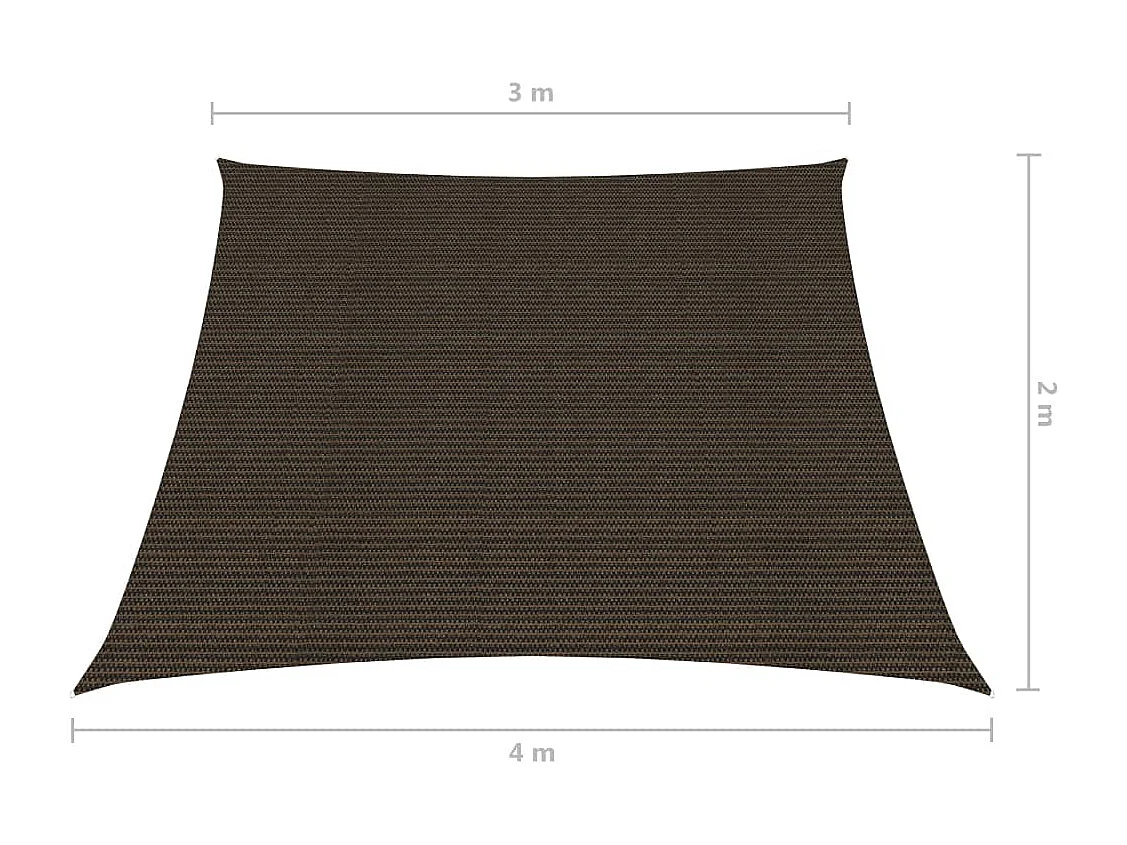 Voile d'ombrage 160 g/m² Marron 3/4x2 m PEHD
