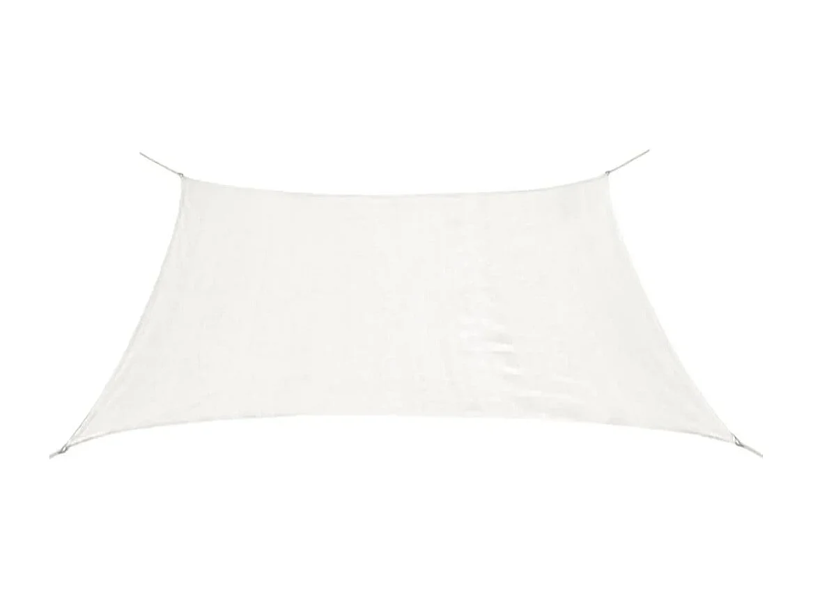 Voile d'ombrage PEHD Rectangulaire 4 x 6 m Blanc