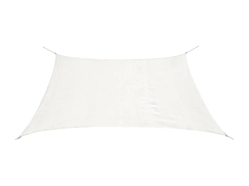 Voile d'ombrage PEHD Rectangulaire 4 x 6 m Blanc