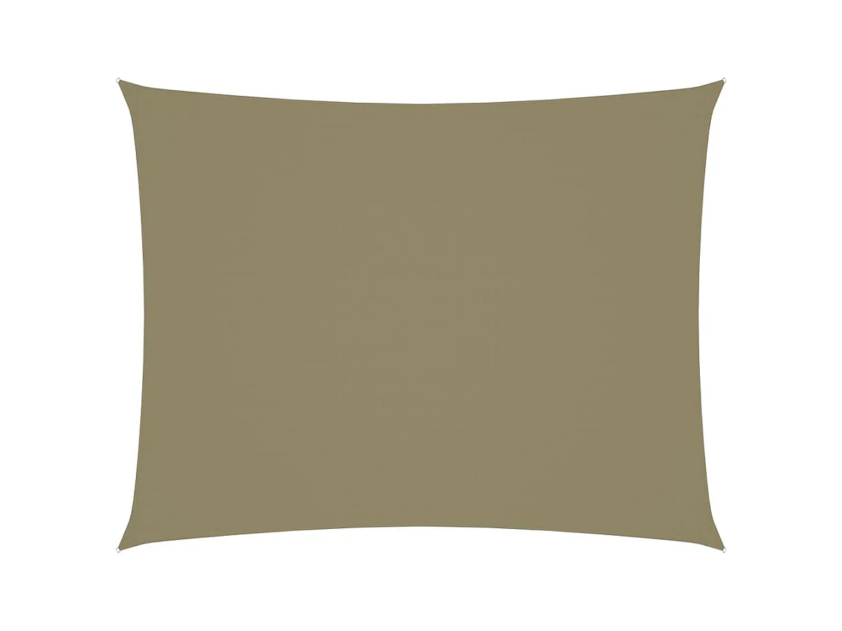 Voile de parasol tissu oxford rectangulaire 3,5x4,5 m beige