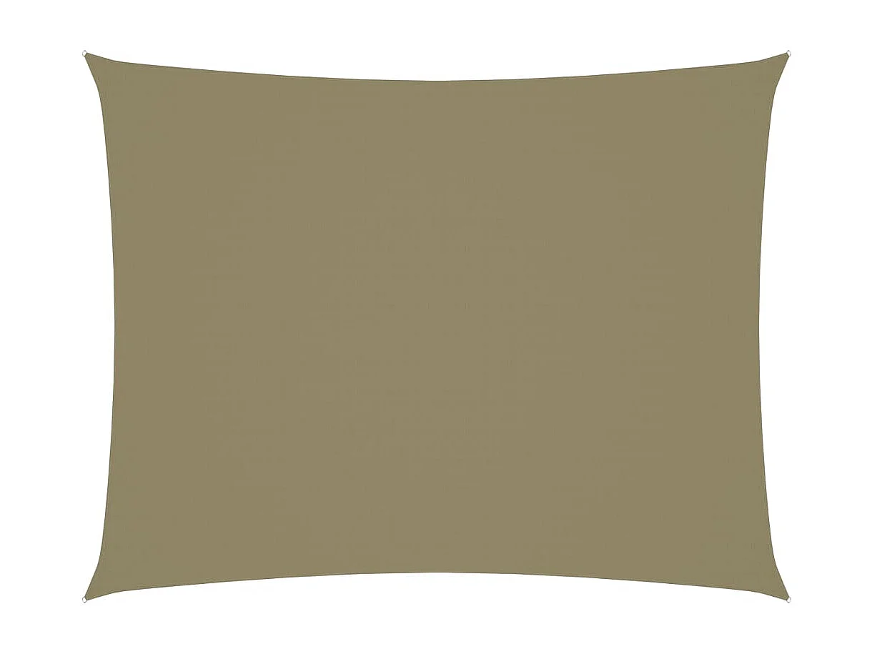 Rechthoekig parasolzeil van oxfordstof 3,5x4,5m beige