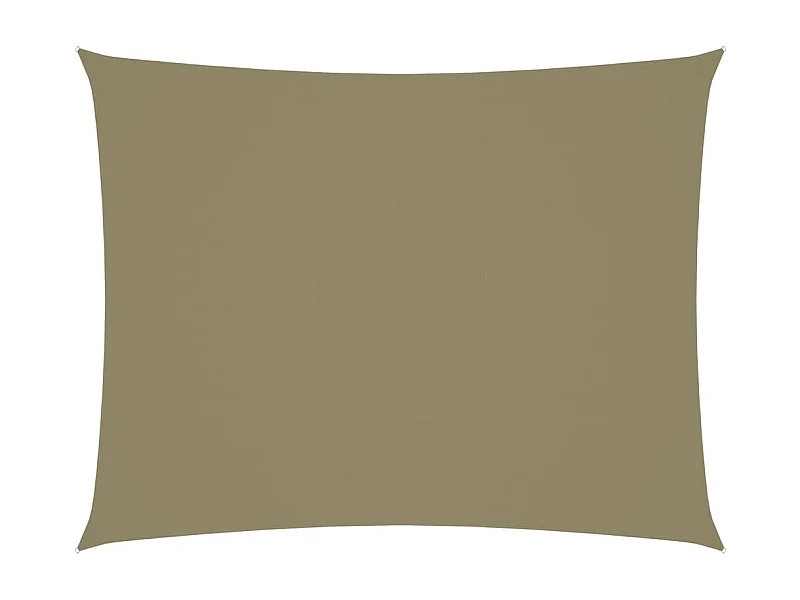 Voile de parasol tissu oxford rectangulaire 3,5x4,5 m beige