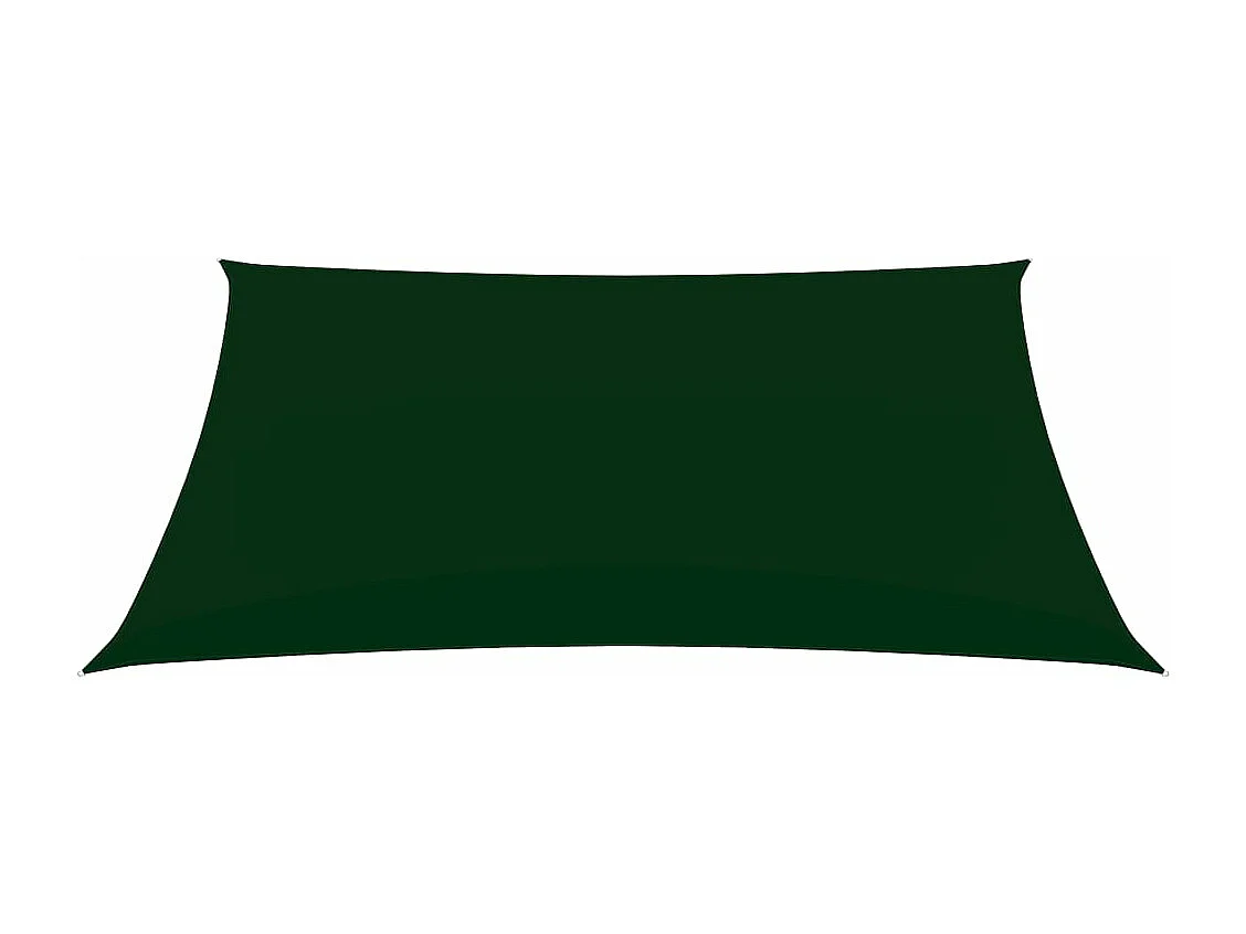 Voile de parasol tissu oxford rectangulaire 3,5x4,5m vert foncé
