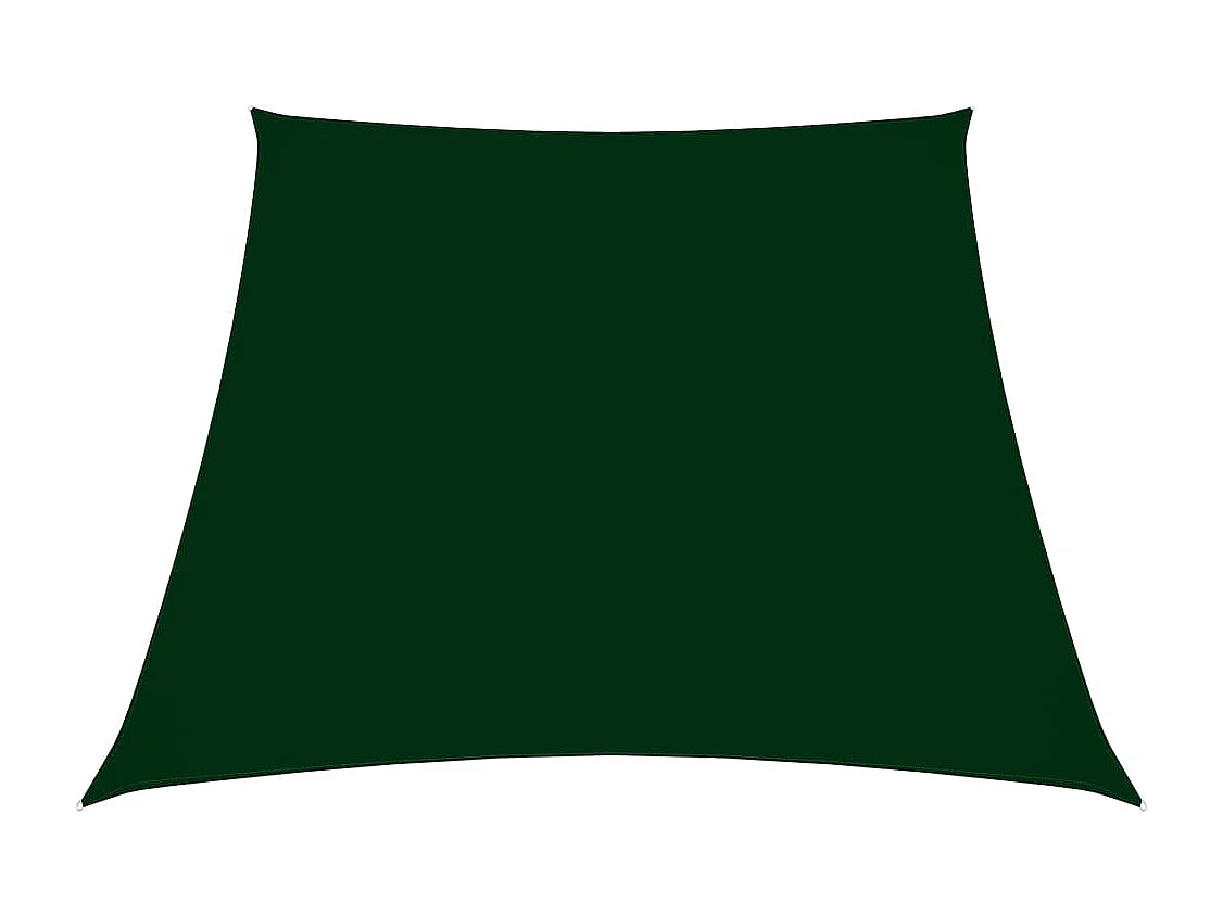 Voile de parasol Tissu Oxford trapèze 2/4x3 m Vert foncé